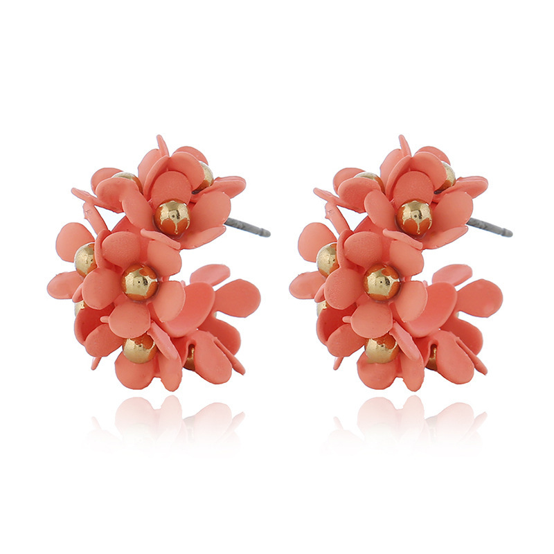 Alloy Inlay Material Wholesale Jewelry 1 Pair Simple Style Flower Alloy Alloy Ear Studs