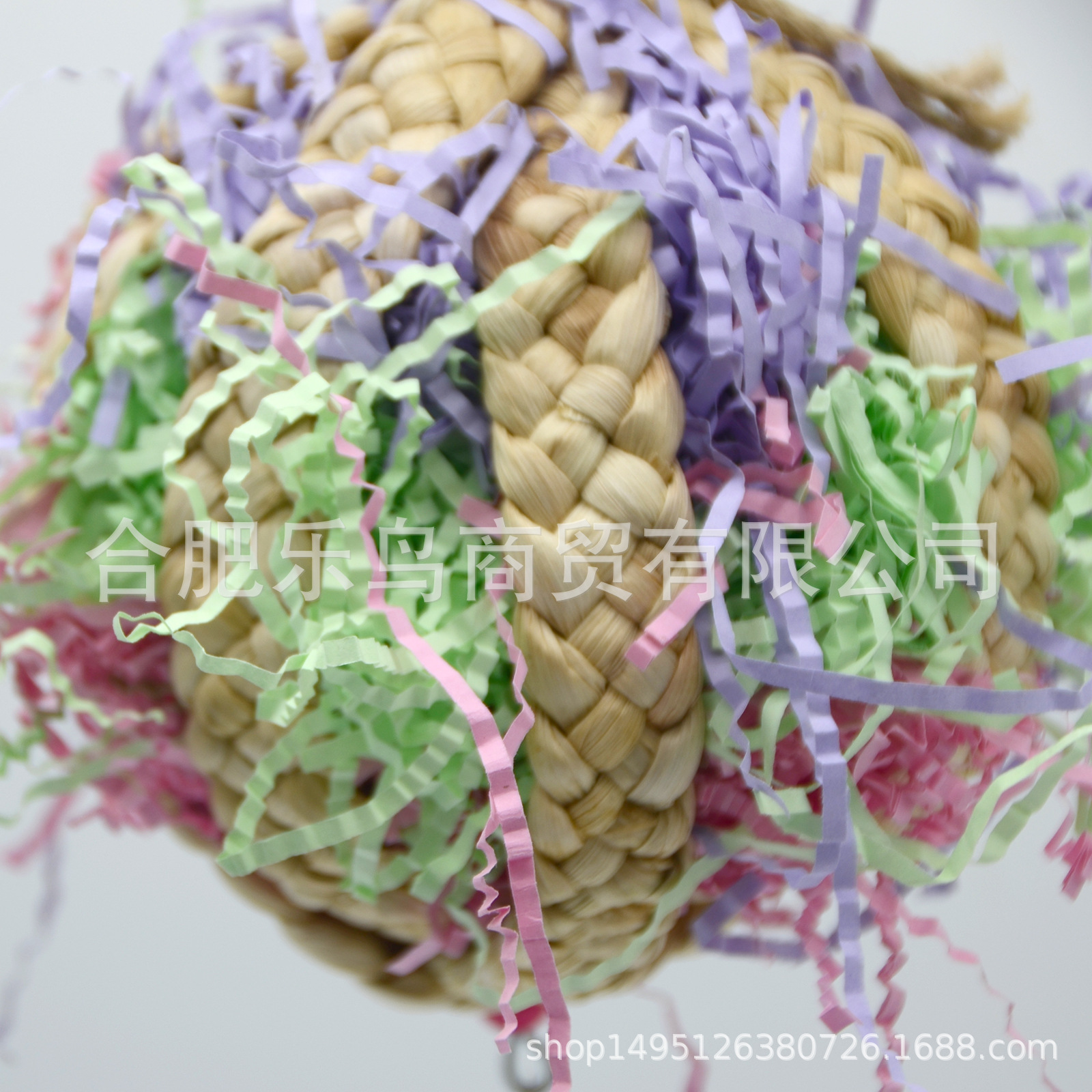 鹦鹉玩具鸟玩具 玉米叶拉丝草球玩具 啃咬玩具阿里巴巴