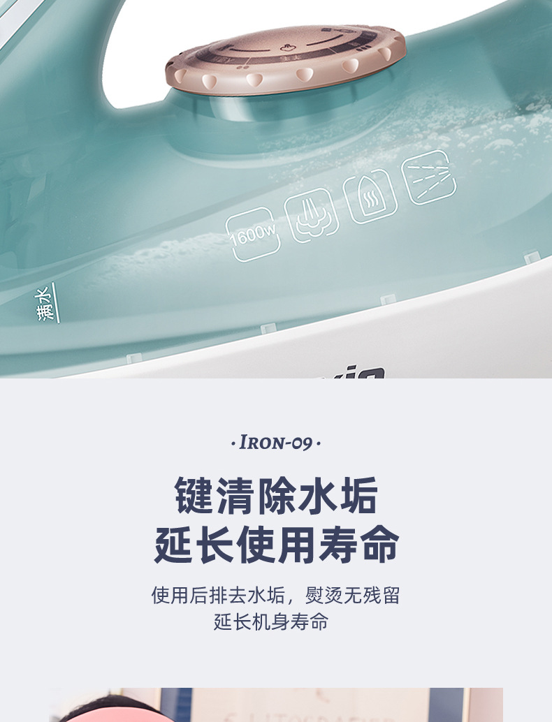 Red Heart Home Steam Handheld Electric Iron High-Power Electric Iron Wet and Dry Fast Temperature Adjustment RH129