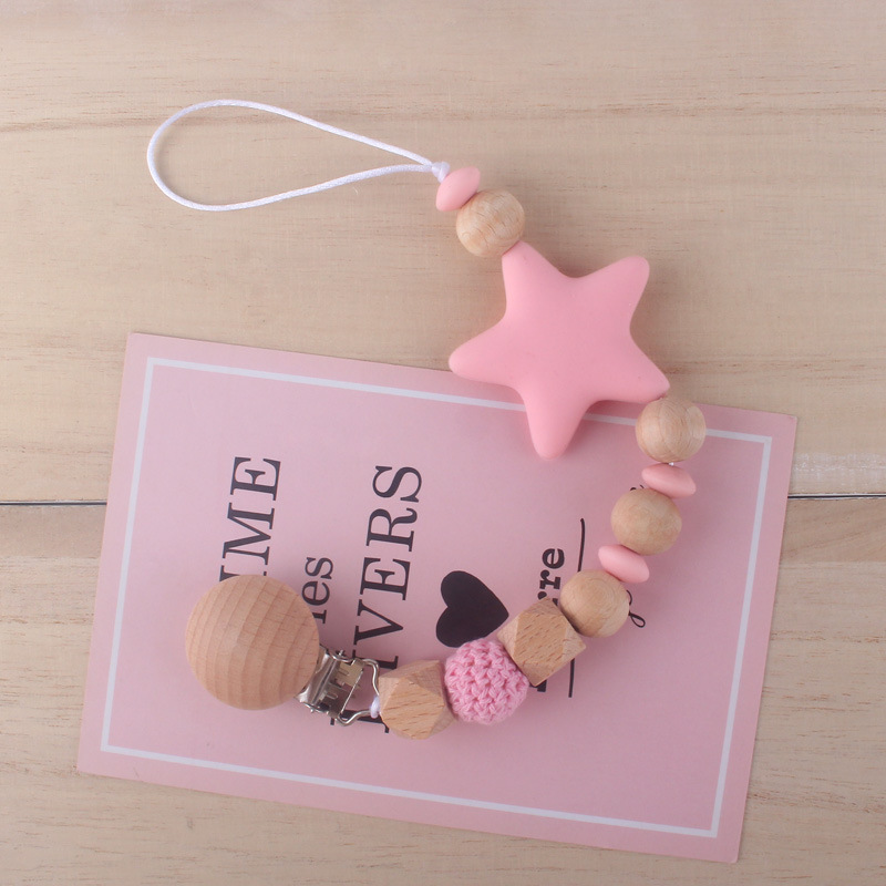 El Comercio exterior nuevo bebé chupete clip materno-infantil suministros Beech chupete cadena bebé mordedor anti-caída de la cadena anti-perdido