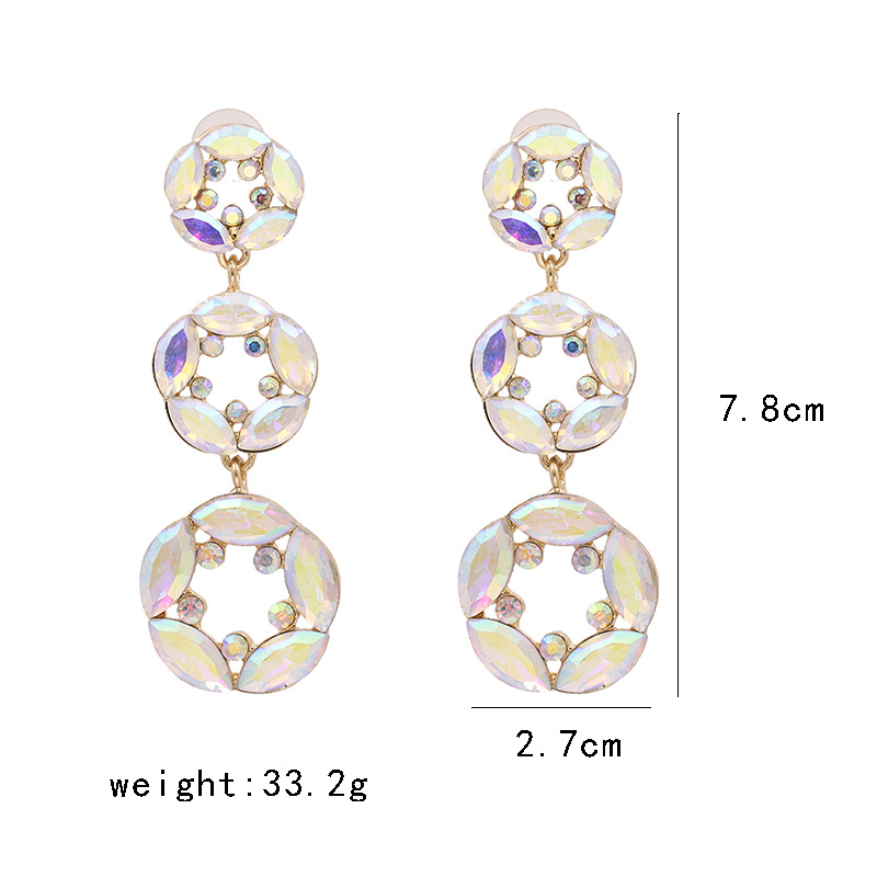 New Fashion Geometric Retro Color Round Earrings For Women Wholesale display picture 2