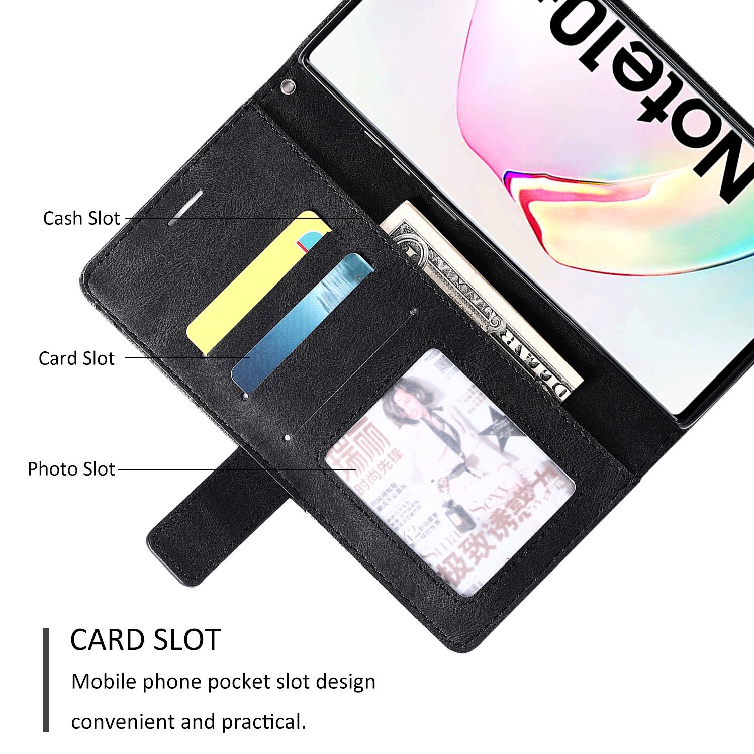 Geeignet für Samsung S23 Telefon TPU Multifunktions-Flip-Karte S21FE Halter Leder A52 kreative Schutzhülle_voghion.com