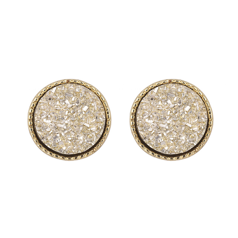 1 Paire Style Simple Rond Placage Alliage Boucles D'oreilles display picture 4