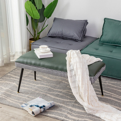 轻奢换鞋凳简约现代服装店沙发凳北欧客厅长方形凳子床尾凳子