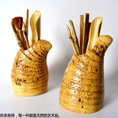 Wholesale factory tea ceremony Six Gentlemen bamboo root tea set accessories bamboo root pen holder bamboo root
