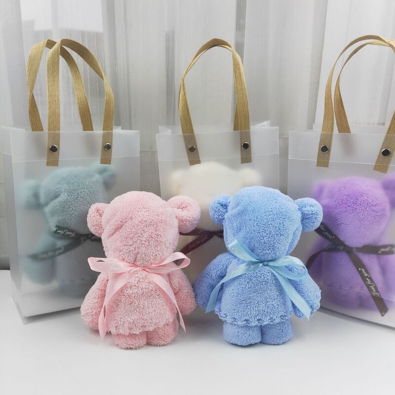 Bear Towel Gift 3575 Large Towel Wedding Accompanying Gift Gift Box Matching Wedding Banquet Gift Water Absorbent Practical