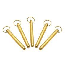跨境現貨金屬耳勺 螺折疊式采耳工具 金色耳扒 鑰匙扣掛件6g
