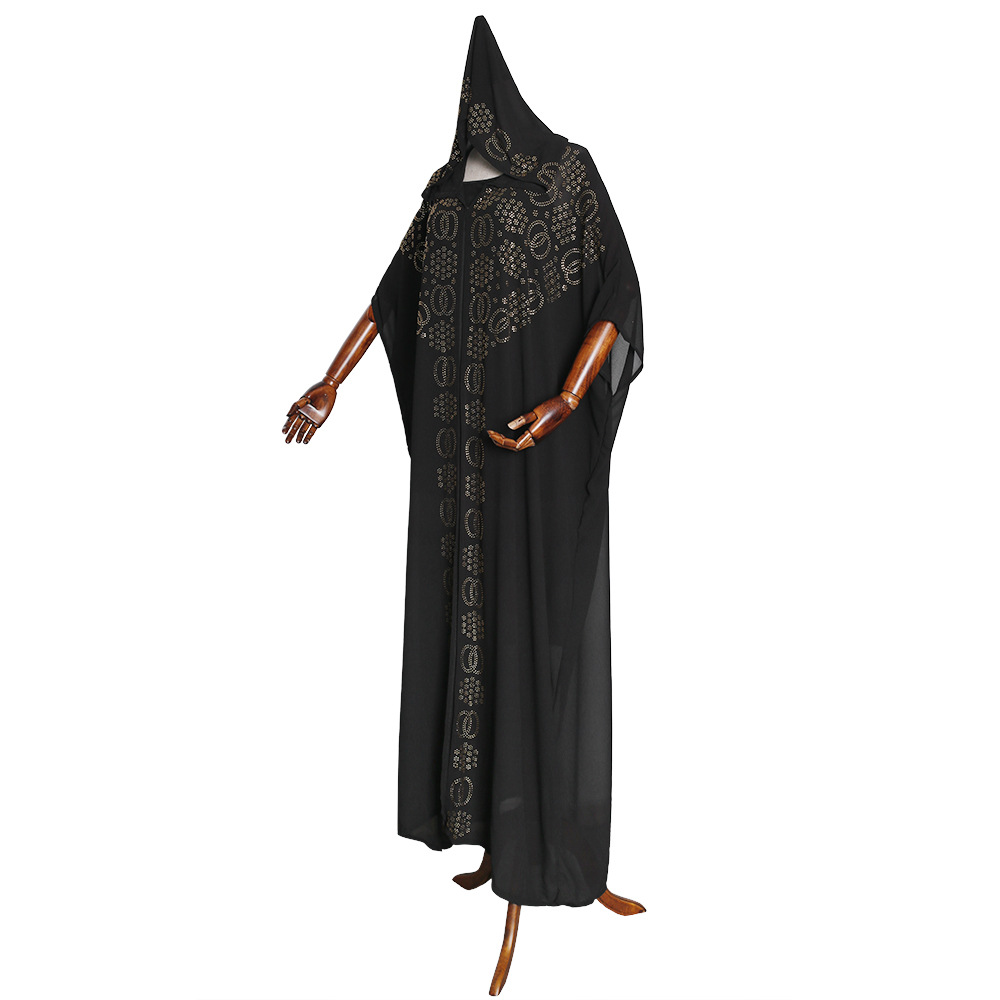 Vêtements pour femmes nouvelle cape perle chaude diamant manches chauve-souris robe_voghion.com