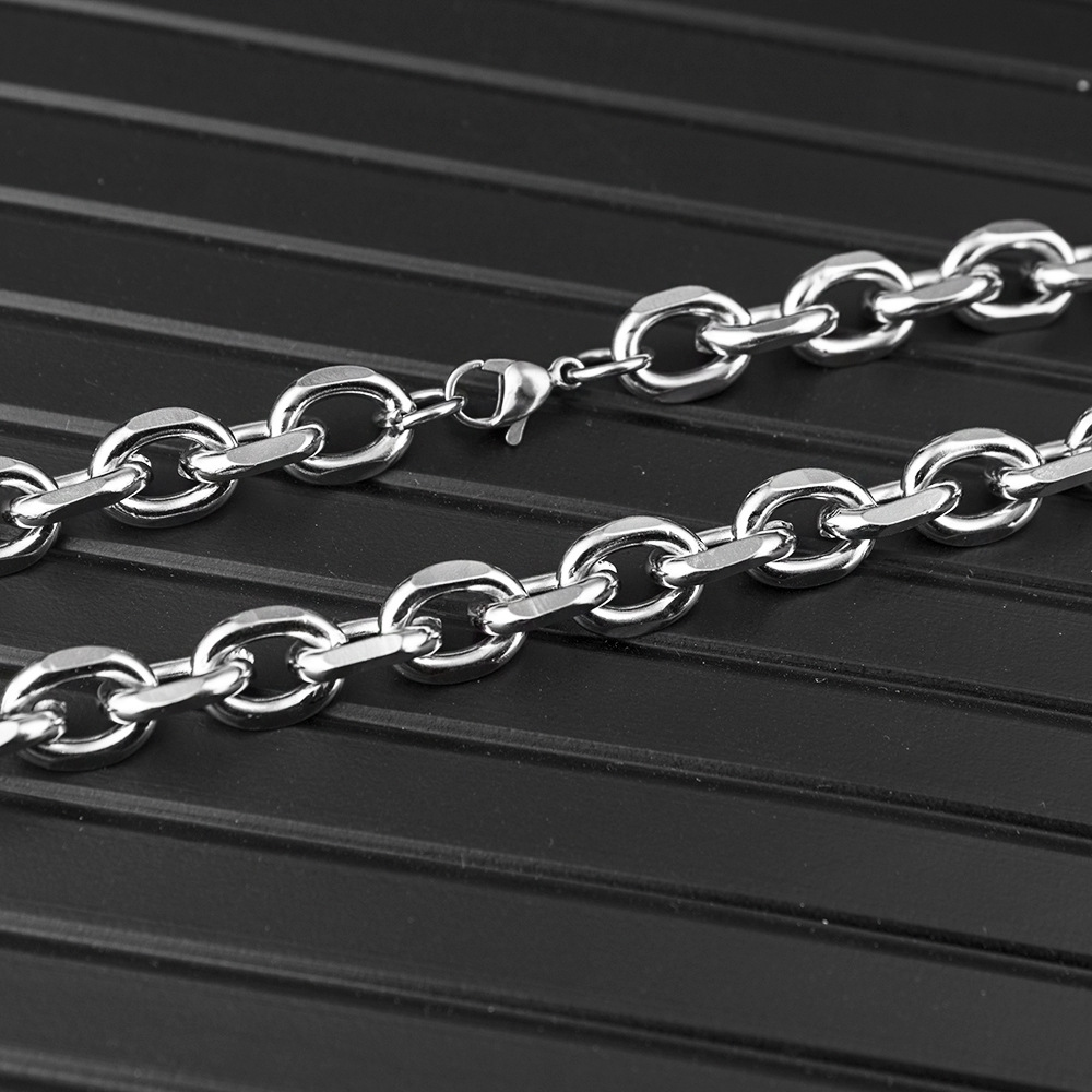 Stainless Steel Chain Necklace For Men And Women Interlocking Ring_voghion.com