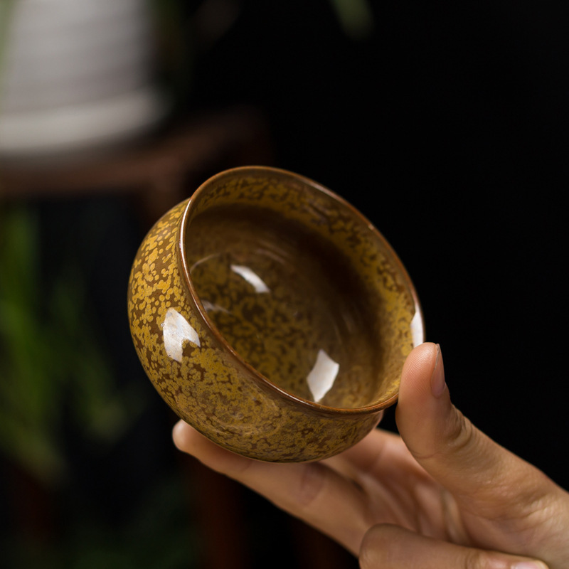 Cinco elementos taza cerámica Kung Fu taza de té maestro taza conjunto cinco famoso horno taza única taza de té horno cambio caja de regalo cubierta de embalaje