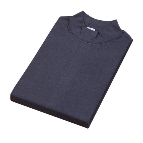 Men's Warm Winter Sweater, Semi-High Collar, Long-Sleeved Cotton Crewneck Top for Middle-Aged and Elderly Men, Autumn and Winter Lingerie