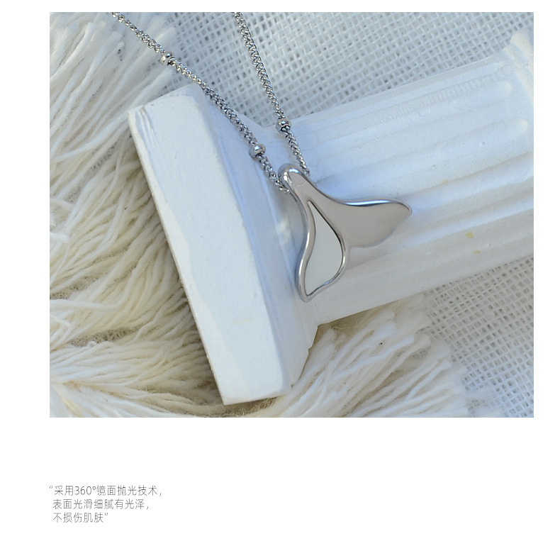 Light Luxury All-match Mermaid Tail Shell Dolphin Clavicle Titanium Steel Necklace display picture 2