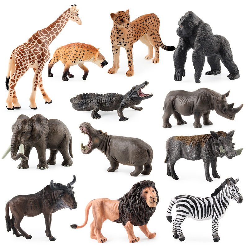 [Volver envío gratis] Africano mundo animal traje León modelo cocodrilo Tigre modelo decoración XD168-D1