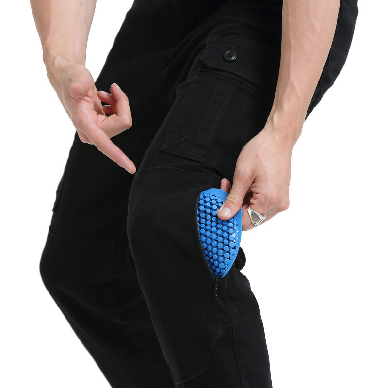 Directo de fábrica de la motocicleta pantalones vaqueros de los hombres atados al tobillo anti-caída pantalones de montar en motocicleta multi-Bag overoles CE equipo de protección