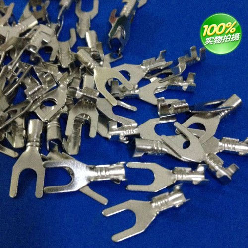 4.2叉型端子 U型接线片端子 冷压端子 0.4B脚 电工配件