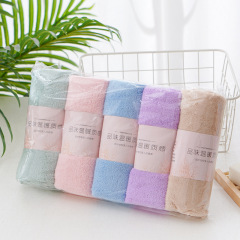 快手5條裝珊瑚絨毛巾非棉毛巾禮品五條腰封毛巾超柔吸水日用巾