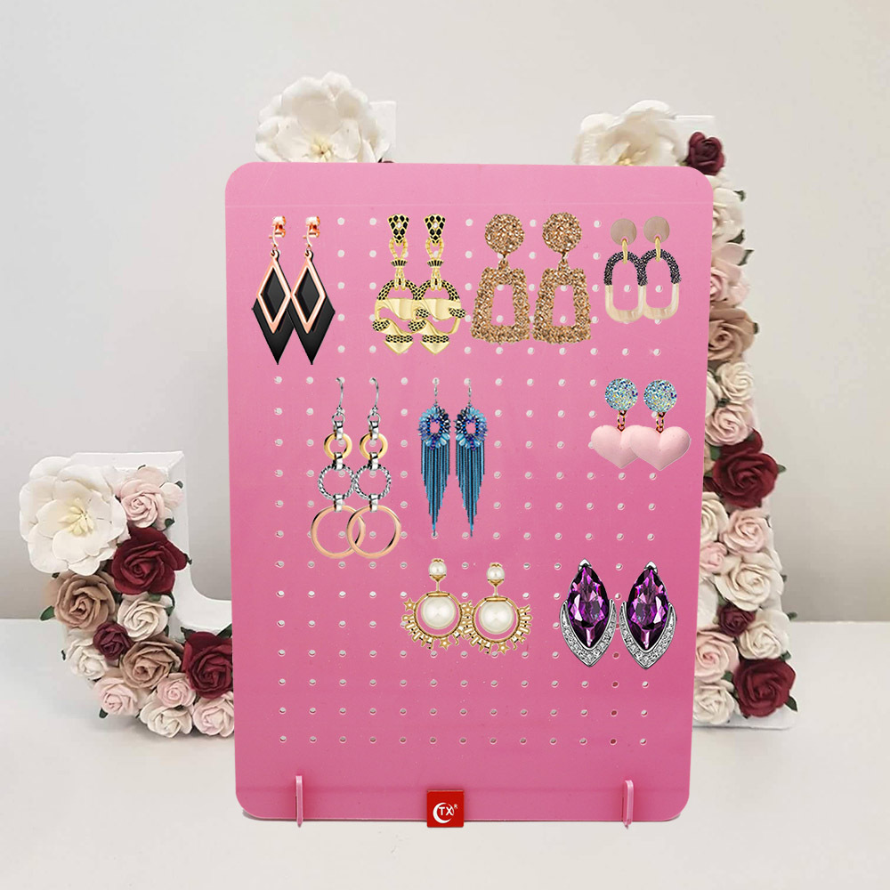 L型耳钉项链展示架 立式耳钉耳环项链展示板234孔L型耳钉架展示板