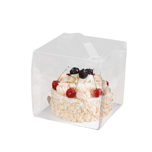 Transparent portable cake box 4-inch 5-inch cheese pastry 4-inch 5-inch birthday cake take-out box