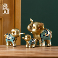 European Feng Shui Elephant Ornament Resin Creative Animal Home Decor Craft Decor Gift Present Living Room Decoration