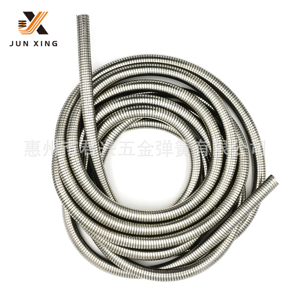 工厂电线扁线套管保护套机械油管硅胶保护套管304不锈钢弹簧管