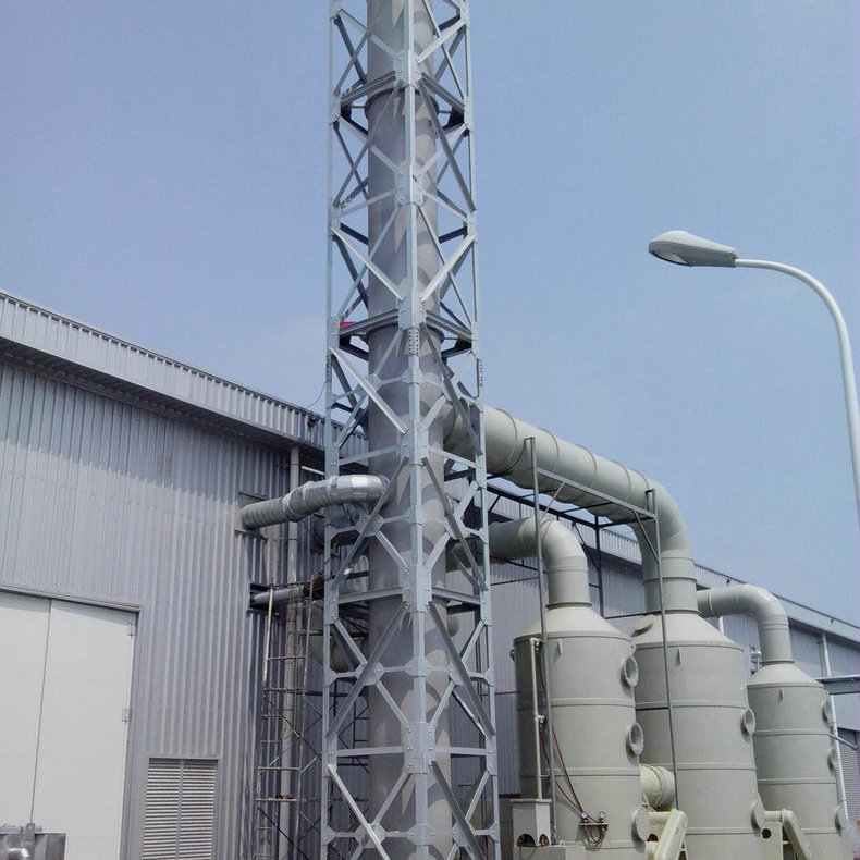  供应玻璃钢烟道 缠绕玻璃钢烟囱 塔架式玻璃钢烟囱