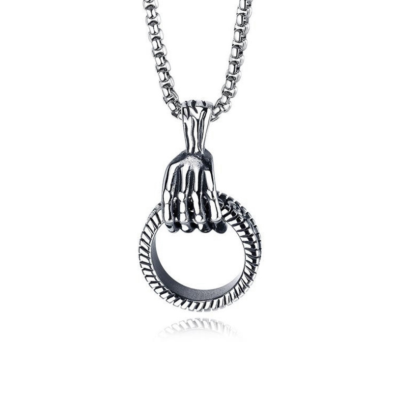 Titanium Hip Hop Heren als cadeau voor vriendje Ketting Gepersonaliseerde en modieuze roestvrijstalen gegoten sieraden_voghion.com