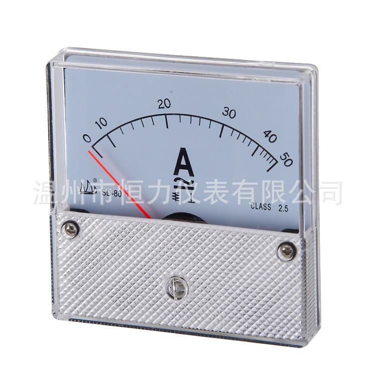 供应SD-80电流表直流电流表指针式电流测量仪表多规格板表
