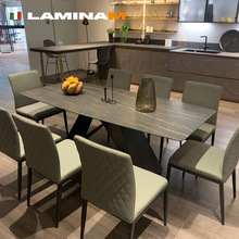 意大利進口拉米娜岩板板材餐桌台面定制大理石家用鋁合金茶幾桌面