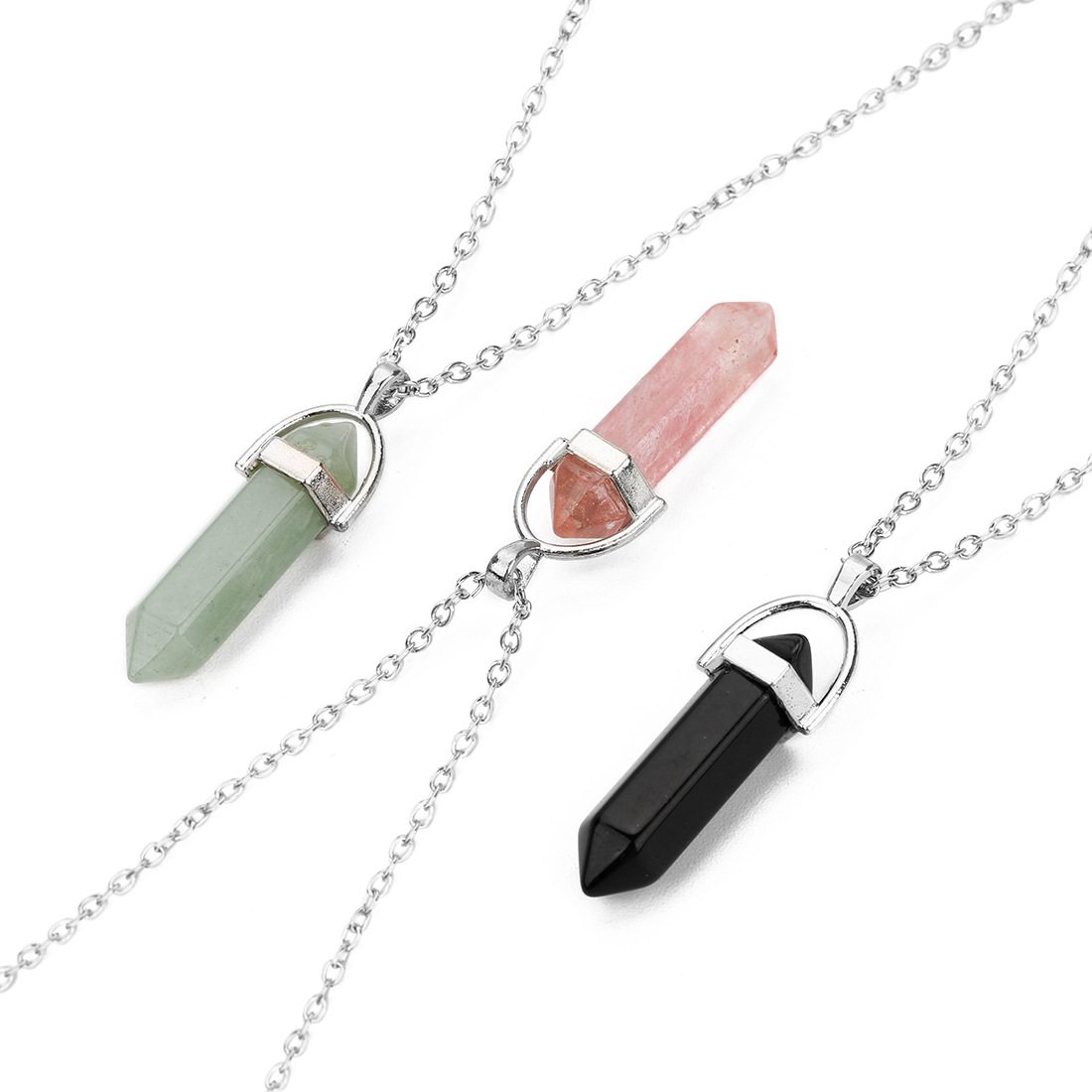 Bullet Crystal Pendant Necklace Fashion Couple Jewelry Wholesale