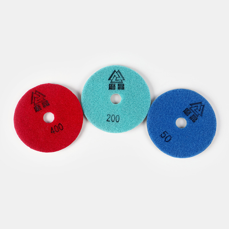 磨晶4寸金属切口片石材大理石抛光混凝土地面打磨金刚石软翻新片