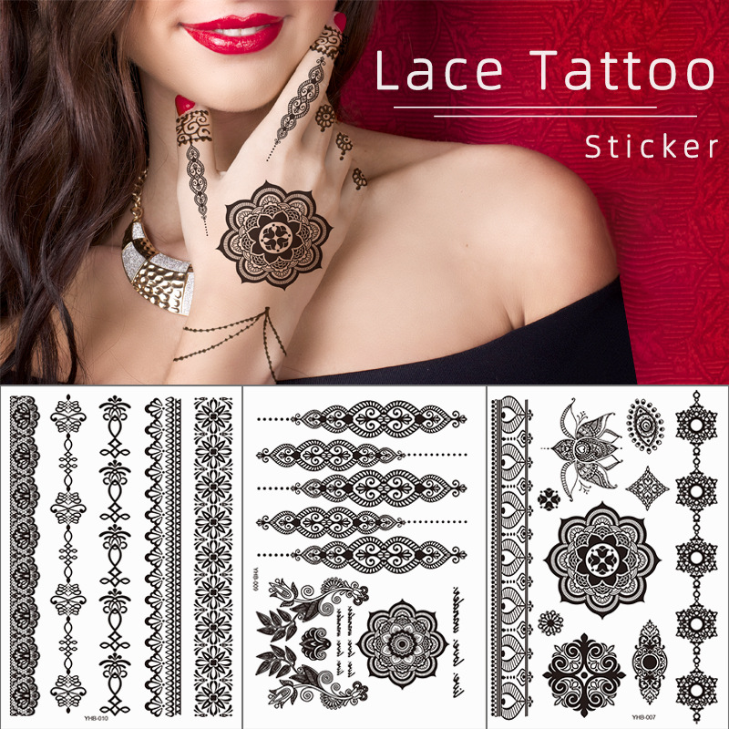 Wholesale Hannah lace black lace tattoo...