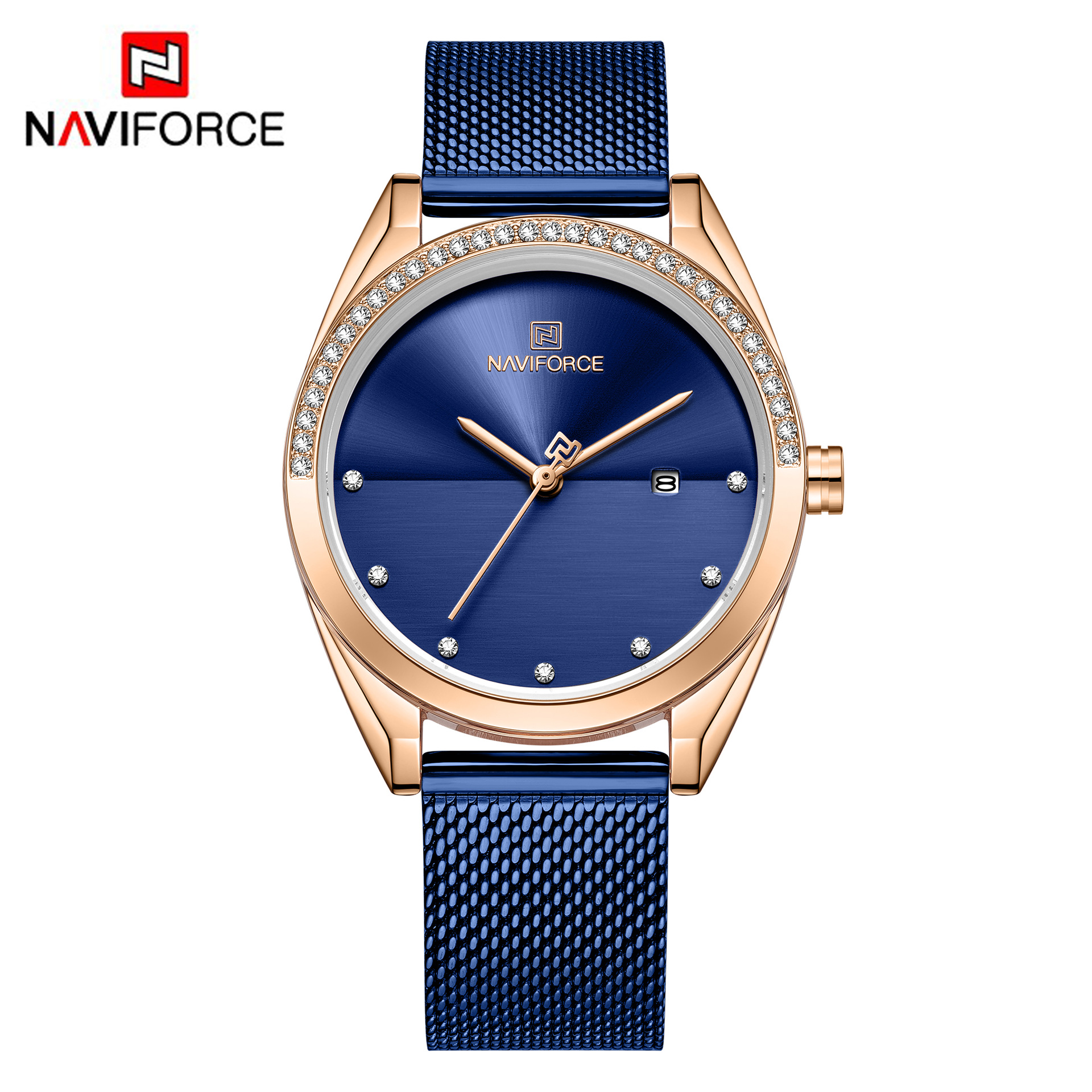 Reloj de mujer de cuarzo impermeable con correa de malla_voghion.com