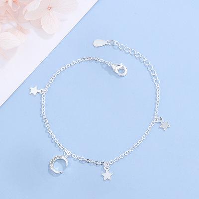 Japan and South Korea Sweet fresh Diamond Xingyue Bracelet Mini Diamond Moon star temperament tassels Hand jewelry