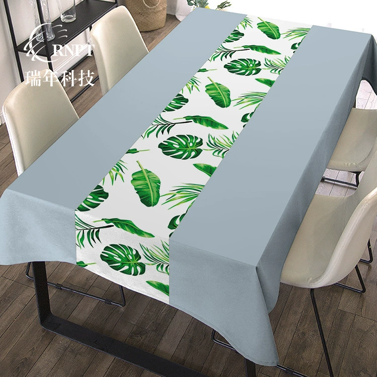 RNPT Ruinan [Новый продукт Горячая продажа] Простой принт для дома Скатерть прямоугольная скатерть ПВХ водонепроницаемая скатерть