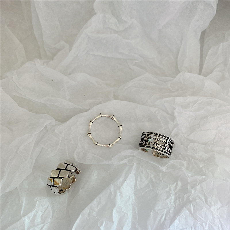 Retro Geometric Alloy Unisex Rings 1 Piece display picture 7