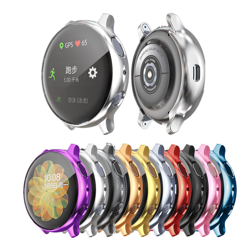 For Samsung Galaxy Watch Active 2 40mm/44mm Protective Case Electroplated TPU Full Case