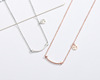 Pendant, two-color fashionable necklace, silver 925 sample