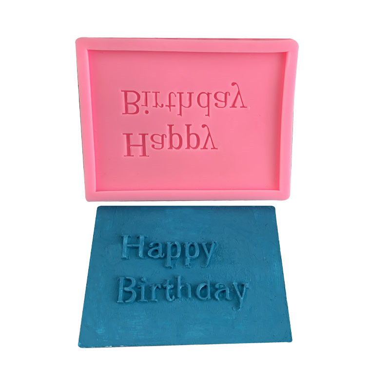 Новый Happy bithday Шоколадный шрифт силиконовая форма, чтобы повернуть сахар, чтобы отпраздновать день рождения торт украшения инструмент