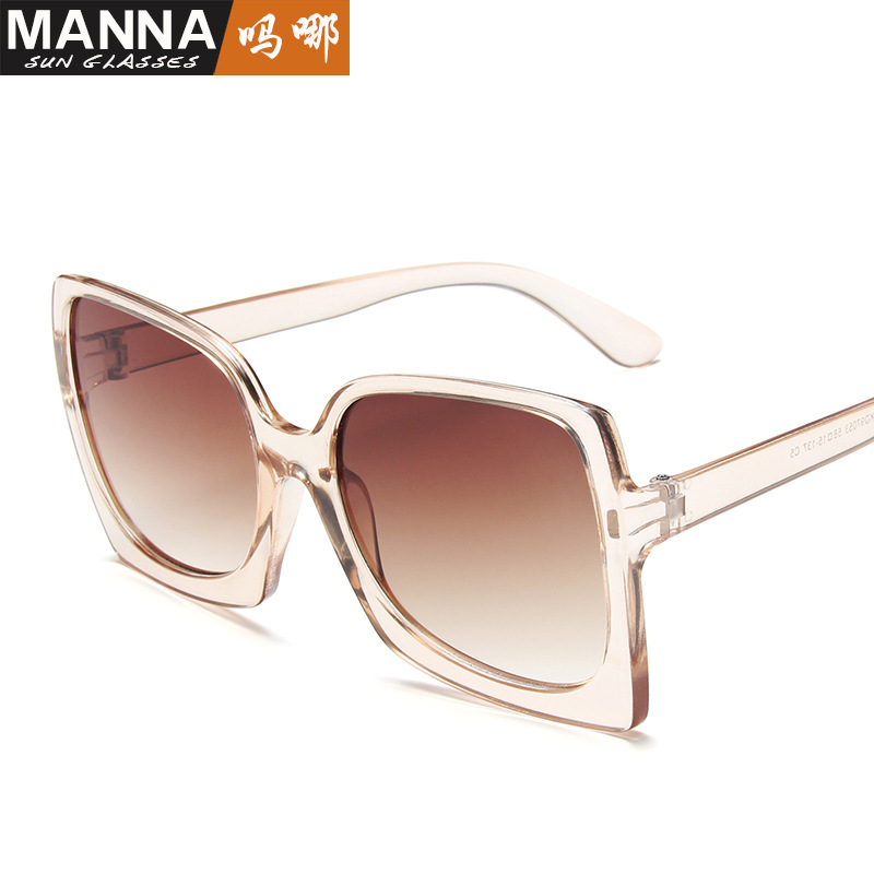 Tiktok, Fashion, Big Frame, Red Sunglasses, Big Face, Thin, Unique, All