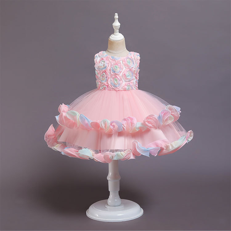 Neue Mädchen-Mode-niedliche bunte Kuchen-Poncho-Prinzessin-Kleider