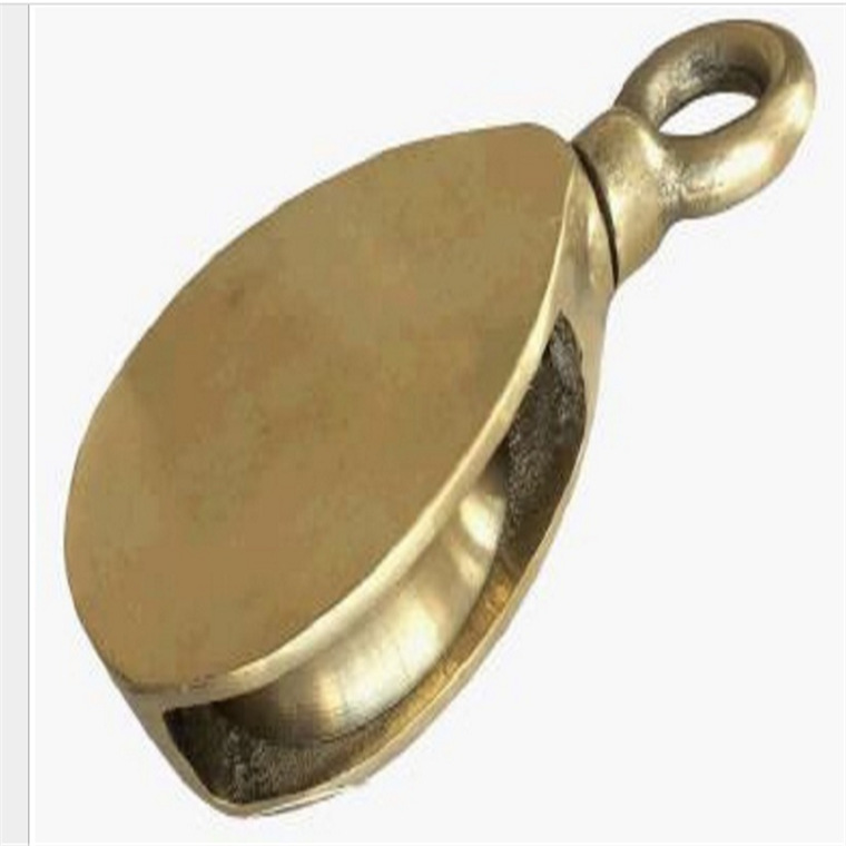 厂家直供固定式船用锌合金铜质小滑车 船用信号旗铜滑车量大从优