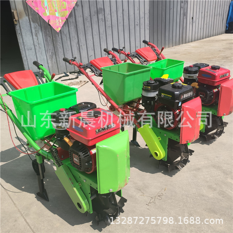 轻便小型播种机 玉米黄豆追肥机3行轻便手推播种机