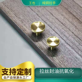 厂家直销北欧简约新中式纯铜拉手家具衣柜门抽屉柜贝壳拉手