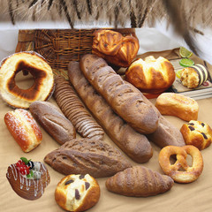 仿真黑麥全麥PU麵包巧克力蛋糕模型家居工程軟裝飾擺設拍攝影道具