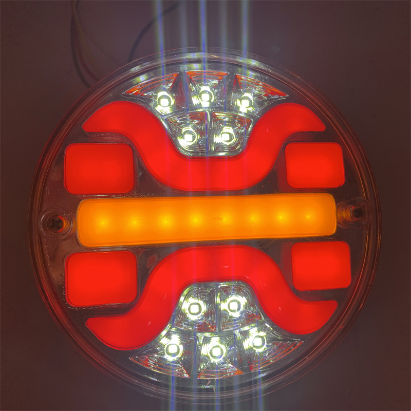 Remolque universal luz redonda LED camión luz lateral logística camión hamburguesa luz bomba coche luz trasera