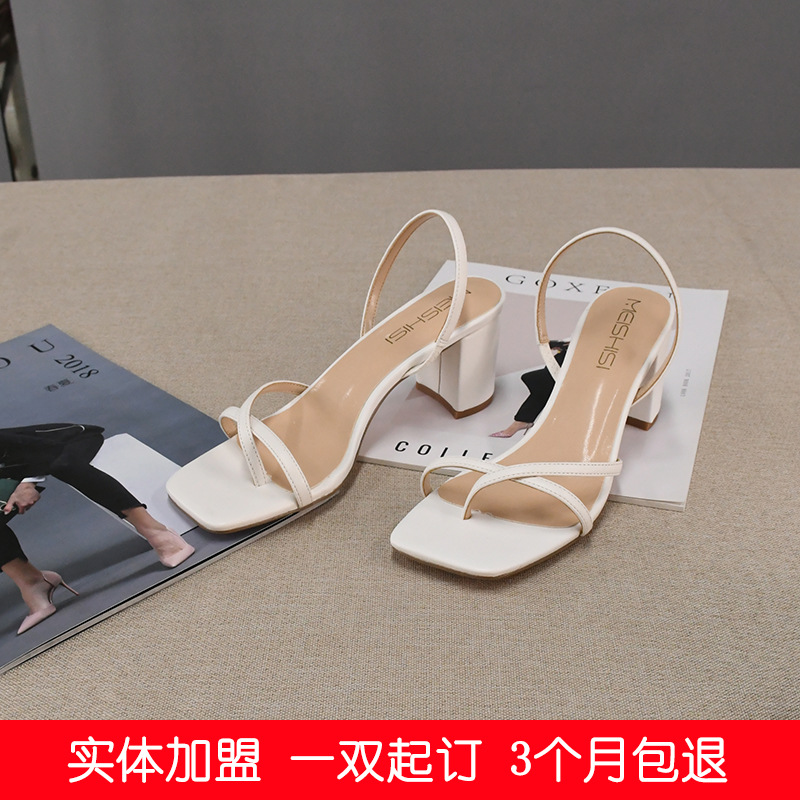 2021 New Square Toe Open Toe Fashion Hig...