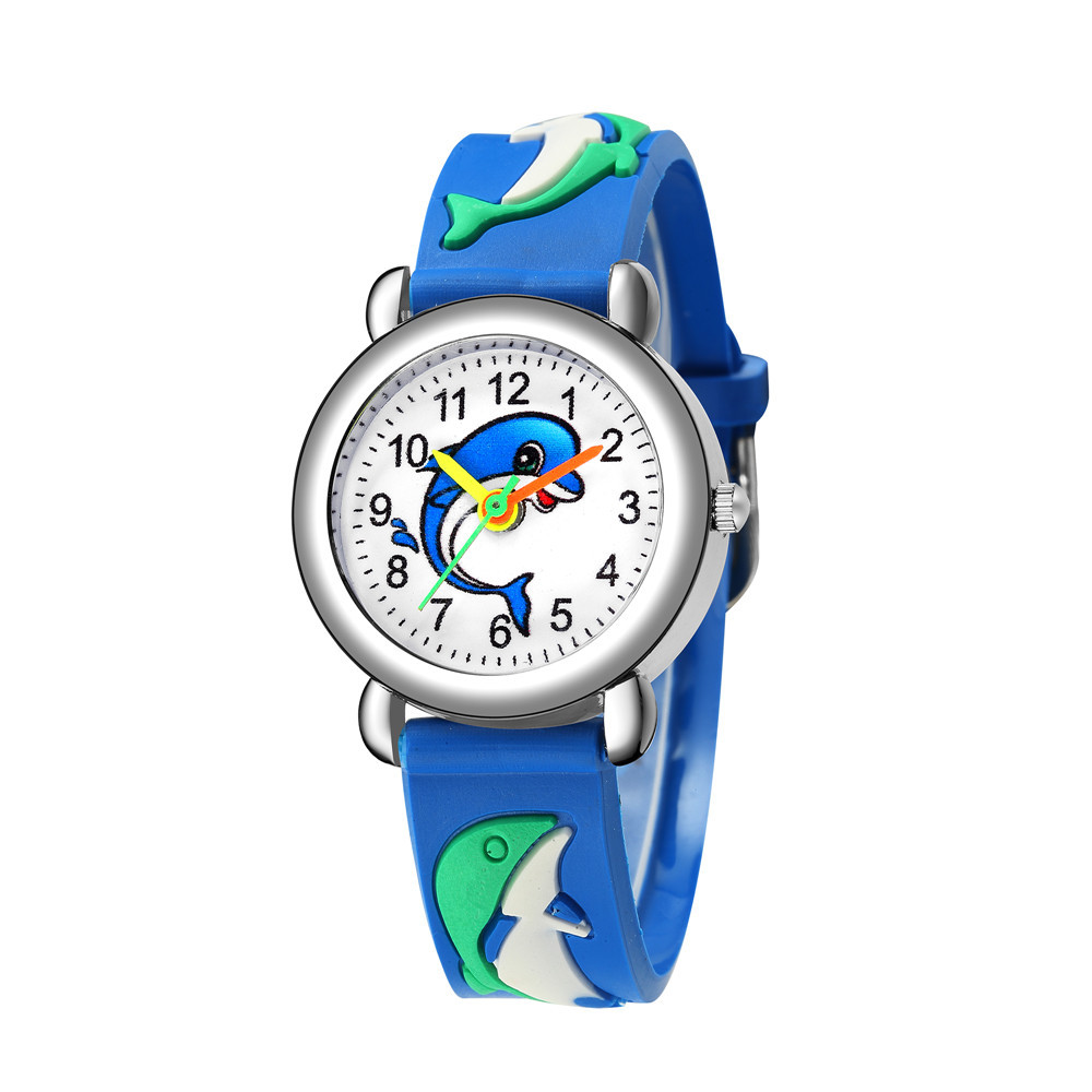 Nouveaux Enfants De Montre Mignon Dauphin Motif Quartz Montre L'école Primaire Garçons Filles Cadeau Montre En Gros display picture 11