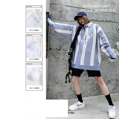 Plusox White Ins Trendy Versatile Korean Style Ulzzang Autumn/Winter Solid Black Tights for Men and Women Mid-Calf Socks