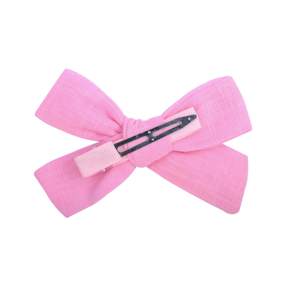 Fashion New Style Solid Color Fabric Bow Hairpin display picture 5