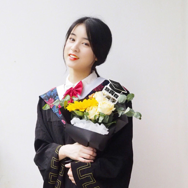 Tarjeta de graduación caja de regalo ramo fresco mensaje tarjeta de felicitación bendición cartón duro 12 piezas para jóvenes no viejos nos graduamos